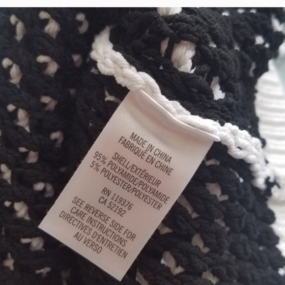 Helmut Lang open knit black & white mesh sweater - Picture 6 of 7